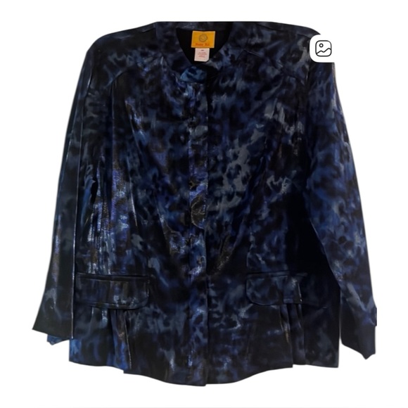 Ruby Rd. Tops - RubyRd. Dressy Blouse 
Royal/Navy hues. Size 12 
Machine Washable
NWOT